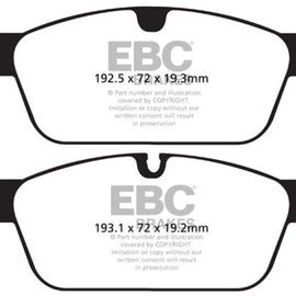 EBC 13-16 Mercedes-Benz GL350 3.0 TD AMG Package Greenstuff Front Brake Pads DP62156