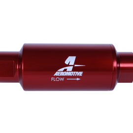 Aeromotive In-Line Filter - (AN-10) 10 Micron Microglass Element Red Anodize Finish 12340