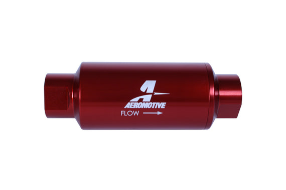 Aeromotive In-Line Filter - (AN-10) 10 Micron Microglass Element Red Anodize Finish 12340