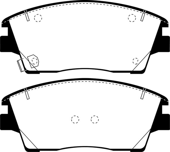 EBC Brakes DP43053R Yellowstuff Street And Track Brake Pads Fits Elantra Tucson DP43053R