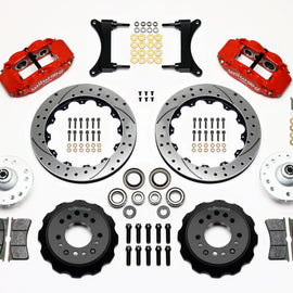Wilwood Narrow Superlite 6R Front Hub Kit 12.88in Drill Red 79-87 GM G Body 140-12298-DR