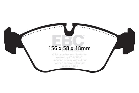 EBC 93-97 Volvo 850 2.3 Turbo Greenstuff Front Brake Pads DP2880