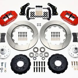 Wilwood Narrow Superlite 6R Front Hub Kit 14.00in Red Large GM 57-70 Drop Spindle 140-10284-R