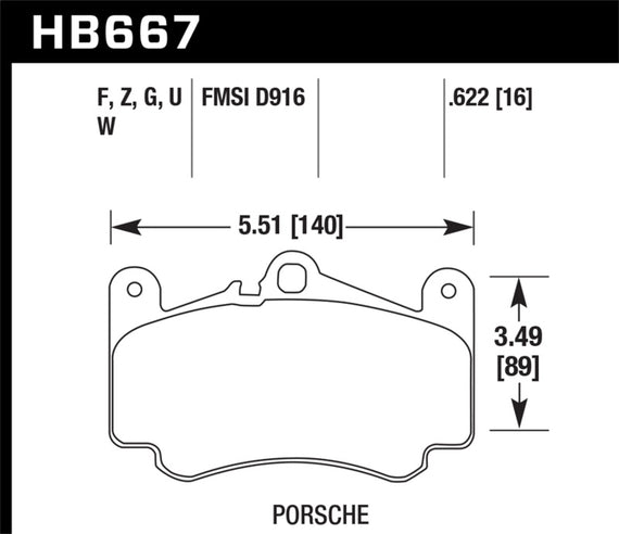 Hawk HPS Disc Brake Pads - HB667F.622 HB667F.622