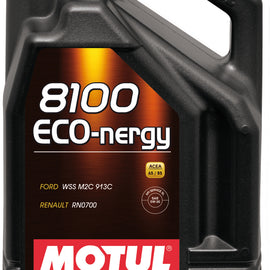 102898 Motul 8100 ECO-NERGY 5W30 100% Synthetic Performance Engine Oil (5 Liter) 102898