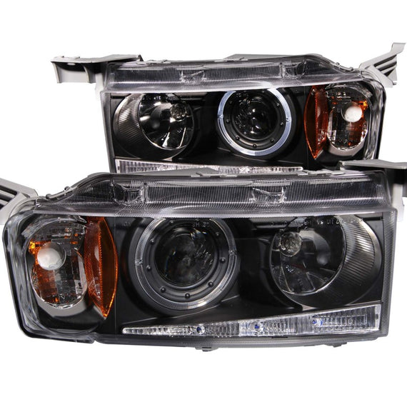 Anzo 121347 Black Clear Lens Projector Headlight G2 Halos fit for 04-06 Scion XB 121347