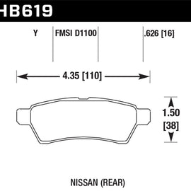 Hawk LTS Disc Brake Pads - HB619Y.626 HB619Y.626