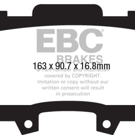 EBC 15+ Ford Mustang 2.3 Turbo Performance Pkg Redstuff Front Brake Pads DP33042C