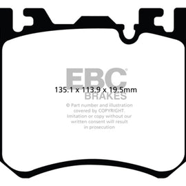 EBC Red Stuff Front Brake Pads for 10+ BMW X5M 4.4 Twin Turbo - DP32091C DP32091C