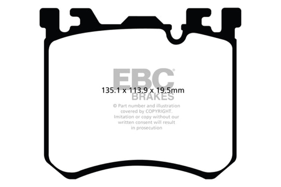 EBC Yellowstuff Front Brake Pads for 10+ BMW X5M 4.4 Twin Turbo DP42091R