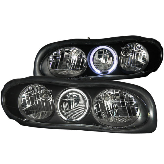 Anzo 121024 Black Clear Lens Crystal Headlights fit for 98-02 Chevrolet Camaro 121024