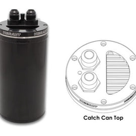 Vibrant 4in OD Universal Catch Can 2.0 w/ Integrated Filter Aluminum - Anodized Black 12695