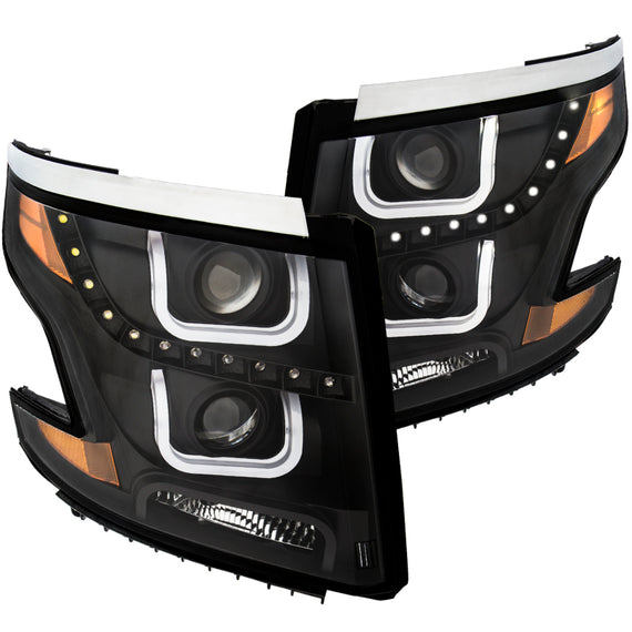 Anzo 111340 Black Clear Projector Headlights for 15-19 Suburban/ Tahoe 111340