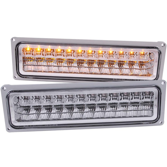 Anzo 511048 Chrome Clear Lens LED Parking/Signal Lights for 92-99 Suburban 511048