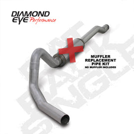 Diamond Eye KIT 4in Catback MFLR RPLCMENT PIPE Single AL: 03-06 FORD 6.0L EXCURSION K4354A-RP