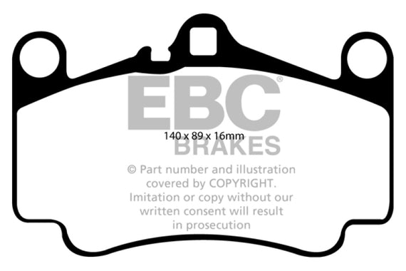 EBC Yellowstuff Front Brake Pads for 03-05 Porsche 911 996 Cast Iron Rotor only DP41515R