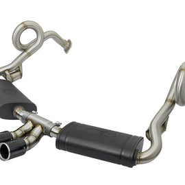 aFe MACHForce-Xp 2in 304 SS Cat-Back Exhaust w/Carbon Fiber Tips 13-16 Porsche Boxster 2.7L/3.4L 49-36415-C