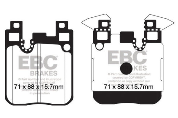 EBC Yellow Stuff Rear Brake Pads for 14+ BMW M3 3.0L Twin Turbo F80 - DP42133R DP42133R