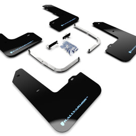 Rally Armor 19-22 Hyundai Veloster N Black UR Mud Flap w/ Performance Blue Logo MF57-UR-BLK/PBL