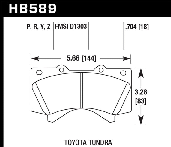 Hawk Performance Ceramic Disc Brake Pads - HB589Z.704 HB589Z.704