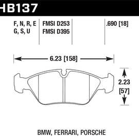 HAWK Performance Plus HP+ Brake Pads HB137N.690 HB137N.690