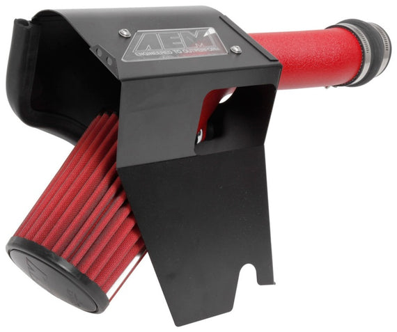 AEM Cold Air Intake System w/Air Box Fits 2018 WRX STi - Wrinkle Red +22HP 21-836WR