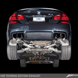 AWE Tuning BMW F10 M5 Touring Edition Axle-Back Exhaust Chrome Silver Tips 3015-42062