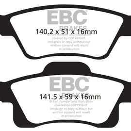 EBC Brakes DP41872R Yellowstuff Street And Track Brake Pads DP41872R