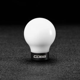 Cobb Subaru 6-Speed COBB Shift Knob - White w/Stealth Black Collar (Non-Weighted) 213350-W-BK