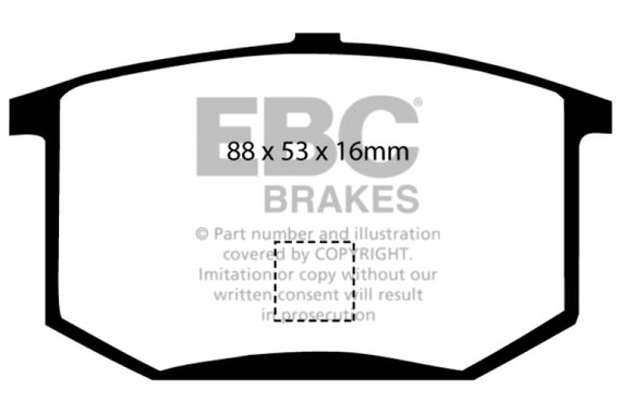 EBC 75-80 Lotus Esprit 2.0 Greenstuff Rear Brake Pads DP2298
