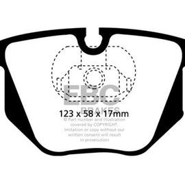 EBC Yellow Stuff Rear Brake Pads for 01-07 BMW M3 3.2L E46 - DP41118R DP41118R