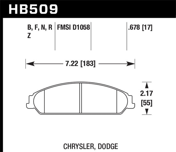 Hawk HPS Disc Brake Pads - HB509F.678 HB509F.678