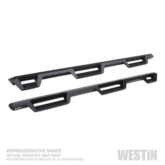 Westin 19-20 GM 1500 DC 6.5ft bed (Excludes LD/Limited) HDX Drop W2W Nerf Step Bars - Textured Black 56-534715