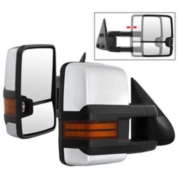 xTune Chevy Silverado 99-06 G3 LED Signal Telescoping Mirror Chrome - SET MIR-CS03S-G3C-MA-AM-SET 9936746