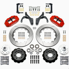 Wilwood Narrow Superlite 6R Front Hub Kit 14.00in Red 59-64 Chevy Impala / 63-64 Corvette 140-12465-R