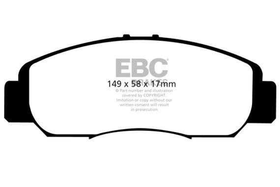 EBC 06-11 Acura CSX (Canada) 2.0 Yellowstuff Front Brake Pads DP41669R