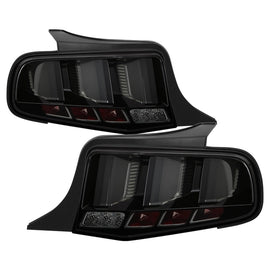 Spyder 10-12 Ford Mustang Light Bar Seq Turn Signal LED Tail Lights - Smoke ALT-YD-FM10-LED-SM 5085115