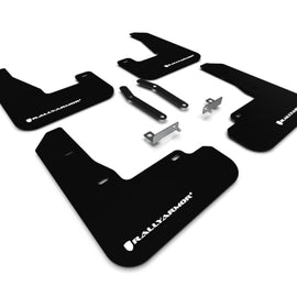 Rally Armor UR Black Mud Flaps w/ White Logo for 2019-2020 Elantra GT N Line MF59-UR-BLK/WH