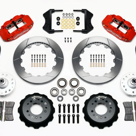 Wilwood Narrow Superlite 6R Front Hub Kit 12.88in Red 1965-1969 Mustang Drum Spindle 140-12637-R