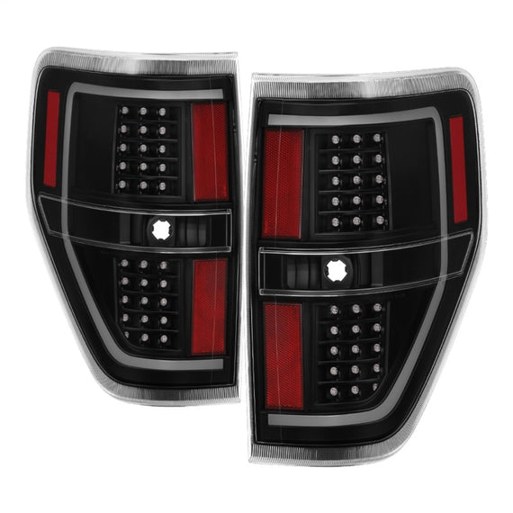 xTune 09-14 Ford F-150 Light Bar LED Tail Lights - Black (ALT-JH-FF15009-LBLED-BK) 9042188