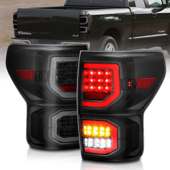 Anzo Led Taillights Plank Style Black W/Smoke Lens For 07-13 Toyota Tundra 311337