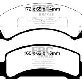 EBC 87-88 Ford Aerostar 2.3 Greenstuff Front Brake Pads DP61272
