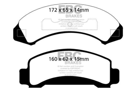 EBC 87-88 Ford Aerostar 2.3 Ultimax2 Front Brake Pads UD387
