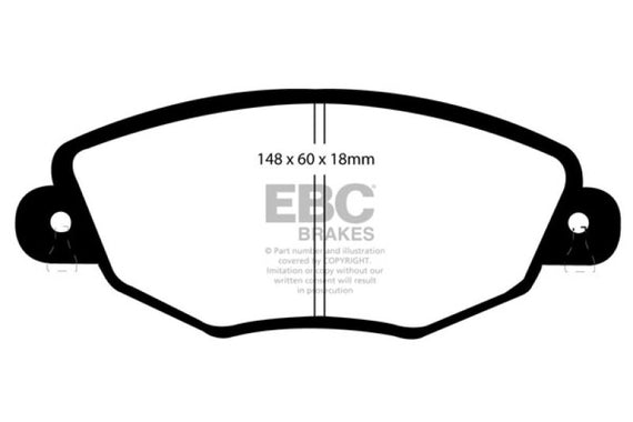 EBC 01-04 Jaguar X-Type 2.5 Yellowstuff Front Brake Pads DP41322R