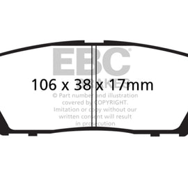 EBC 95-96 Toyota Avalon 3.0 Yellowstuff Rear Brake Pads DP41714R
