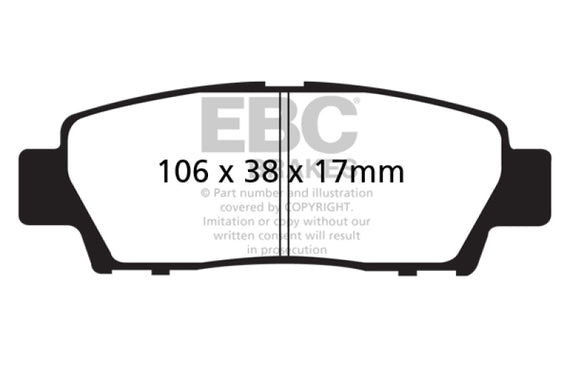 EBC 95-96 Toyota Avalon 3.0 Redstuff Rear Brake Pads DP31714C