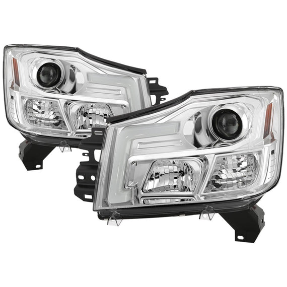 Spyder 04-15 Nissan Titan / 04-07 Nissan Armada V2 Projector Headlights - Chrome PRO-YD-NTI04-DRL-C 5085498