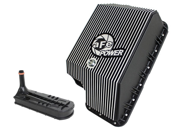 aFe Transmission Pan (Black); Ford Diesel Trucks 03-10 V8-6.0/6.4L (td) 46-70122-1