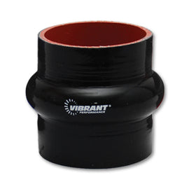 Vibrant 4 Ply Reinforced Silicone Hump Hose Connector - 4in I.D. x 3in long (BLACK) 2736