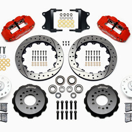 Wilwood Narrow Superlite 6R Front Hub Kit 12.88in Red Heidts Tri -5 2 inch Drop Spindle 140-12307-DR